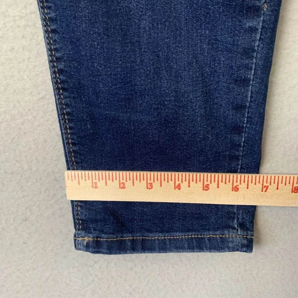 Curve Appeal Jeans Women 14 Blue Straight Leg Momcore Preppy Casual NWT - Picture 7 of 9